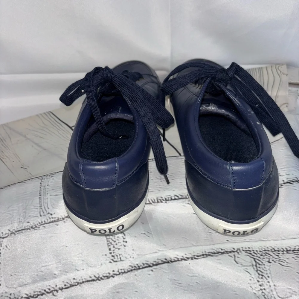 POLO Ralph Lauren Men's Ian Leather Shoes  Sneakers Size 12D (Medium) - Picture 3 of 11
